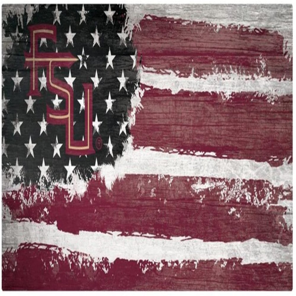 Fan Creations NCAA Florida State Seminoles Unisex Florida State Flag Sign, Team Color, 6 x 12