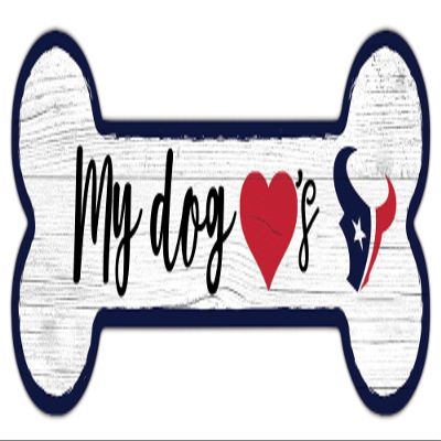 Fan Creations NFL Houston Texans Unisex Houston Texans Dog Bone Sign, Team Color, 6 x 12