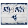 Fan Creations NFL St. Louis Rams Unisex Los Angeles Rams Script Mr & Mrs Sign, Team Color, 6 x 12 view 1