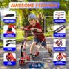 Hurtle Teenager Kick Scooter - 2 Wheel with Adjustable T-Bar Handlebar - Folding Adult with Alloy Anti-Slip Deck - 8" Smooth Gliding Wheels view 2