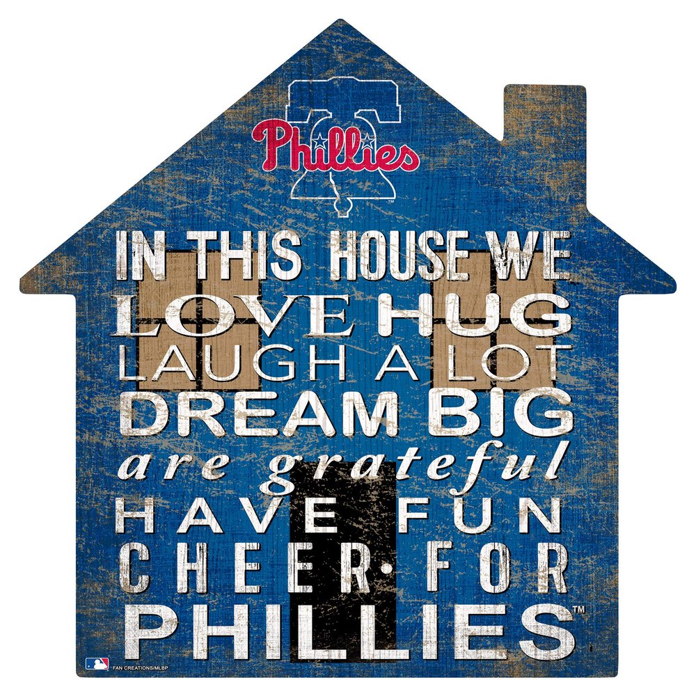MLB Philadelphia Phillies Unisex Philadelphia Phillies House Sign, Team Color, 12 inch