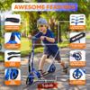 Lightweight and Foldable Kick Scooter - Adjustable Scooter for Teens and Adult, Alloy Deck with High Impact Wheels (Blue) view 2