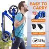 Lightweight and Foldable Kick Scooter - Adjustable Scooter for Teens and Adult, Alloy Deck with High Impact Wheels (Blue) view 4