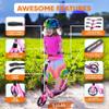 Hurtle Kick Scooter for Teenagers  2-Wheel Folding Scooter with Adjustable T-Bar Handlebar, Anti-Slip Alloy Deck & 8 Smooth-Gliding Wheels, Pink view 2