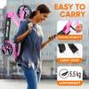 Hurtle Kick Scooter for Teenagers  2-Wheel Folding Scooter with Adjustable T-Bar Handlebar, Anti-Slip Alloy Deck & 8 Smooth-Gliding Wheels, Pink view 4