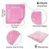 allgala 12 Pack 100% Cotton Premium Bandanas Head Band Wrap Scarf-Light Pink-HA55909 view 2