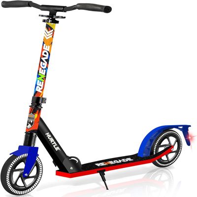 Lightweight and Foldable Kick Scooter - Adjustable Scooter for Teens and Adult, Alloy Deck with High Impact Wheels (Graffiti)