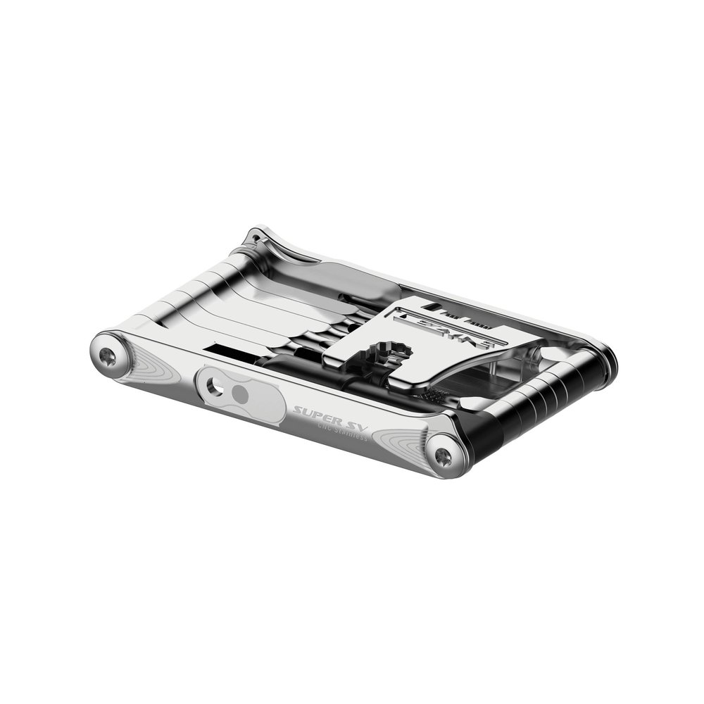LEZYNE Super SV23 Bicycle Multi-Tool, Anti-Corrosion Stainless Steel Bit, Tubeless Tire Plug Kit, Chain Breaker, HEX 2/2.5/3/4/5/6/8MM, T10/T25/T30, Bike Tool