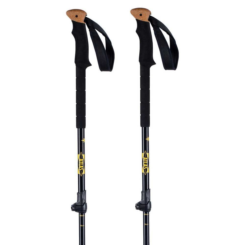 Atlas Snowshoes U2002001010 All Mountain Poles 3 Piece Snowshoe Pole, Black, Adjustable, one Size