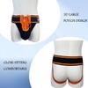 Men's Briefs Jock Strap Athletic Supporter Wide Belt Comfortable Men Sport Underwear Briefs for Gym Sport (XL, Orange) view 3