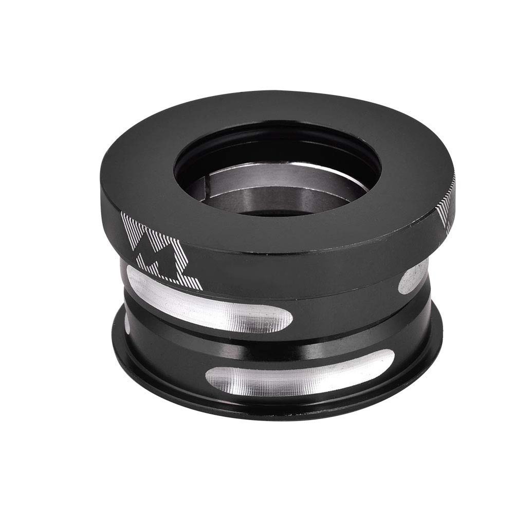 Alomejor Headset, Aluminum Alloy Solid 44mm Internal Sealed Bearing Headset Accessory for Mountain Bike(Black)