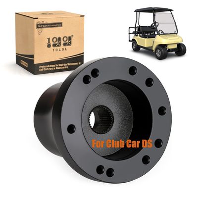 10L0L Golf Cart Steering Wheel Adapter Fits Club Car DS 5-6 Holes Golf Cart Steering Wheel - Black