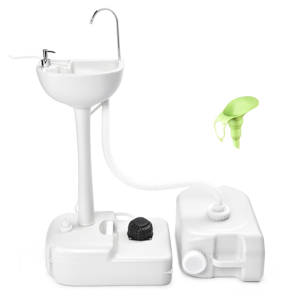 Yescom 17L Portable Sink Hand Wash Station with Pump & 24L Water Tank, Hand Washing Station for RV Travel Camping Food Booth