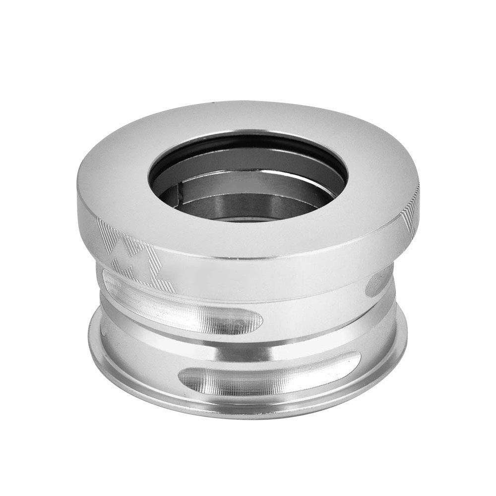 Alomejor Headset, Aluminum Alloy Solid 44mm Internal Sealed Bearing Headset Accessory for Mountain Bike(Silver)