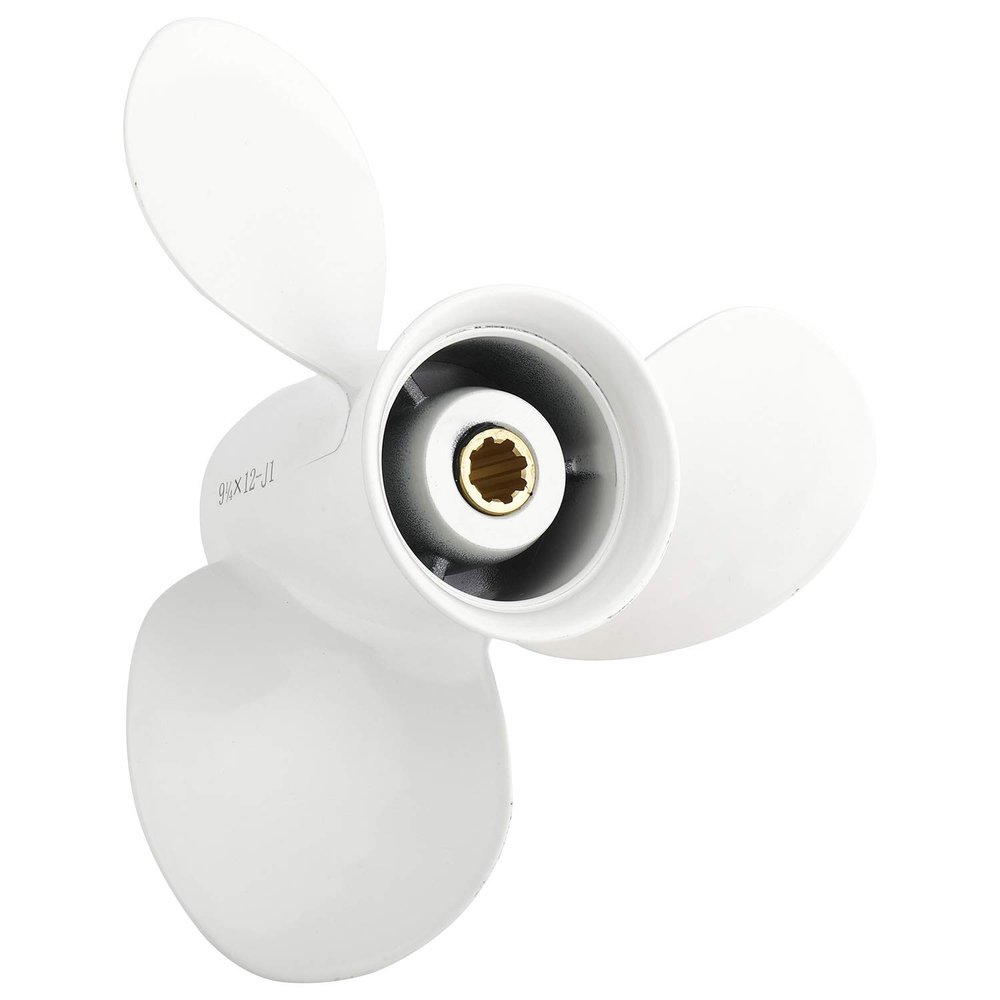 NovelBee 9 1/4x12-J Aluminum Outboard Propeller Fit for Yamaha 9.9-15 HP