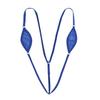 Hularka Womens One-Piece Mini Monokini Swimsuit G-String Thong Bikini Lingerie Underwear Royal Blue Medium view 2