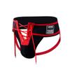 Men's Briefs Jock Strap Athletic Supporter Wide Belt Comfortable Men Sport Underwear Briefs for Gym Sport (M, Red) view 1