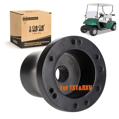 10L0L Golf Cart Steering Wheel Adapter Fits EZGO TXT/RXV 5-6 Holes Steering Wheel - Black