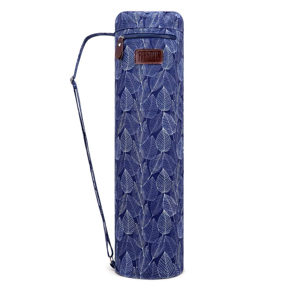 FREMOUS Yoga Mat Bag,Full-zip Exercise Yoga Mat Carrier Bag - Double Storage Pocket,Easy Access Zipper, Adjustable Shoulder Strap and Handle,Fits Most Mats(line)