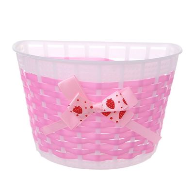 Children Bicycle Hollow Basket, Bike Tricycle Scooter Storage Front Handlebar Plastic Carrier Basket Plastic