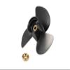 Flish Propeller 14 x 11 OEM Aluminum 3 Blades Outboard Propeller fit Tohatsu&Nissan Engines 60-140HP, Ref No.3HKB64523-0, 15 Spline Tooth, RH view 2