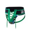 Men's Briefs Jock Strap Athletic Supporter Wide Belt Comfortable Men Sport Underwear Briefs for Gym Sport (L, Green) view 1