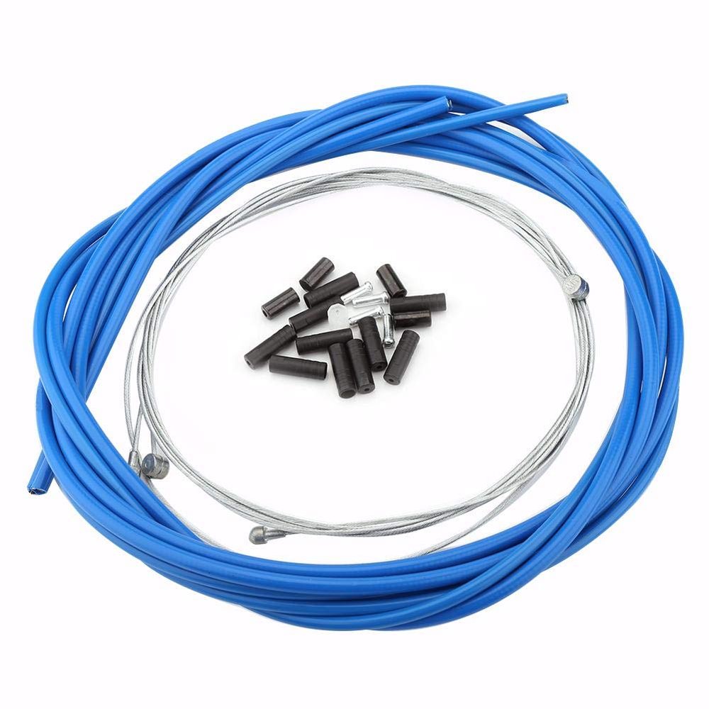 Alomejor Bike Brake Cable Bike Front and Rear Gear Inner Outer Brake Cable Set for Bike Accessory(Blue)