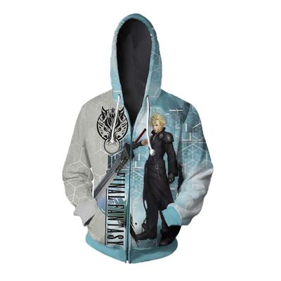 CHLOBLOM Cloud Strife Hoodie Sephiroth Cosplay Costume Novelty Sweatshirt (X-Large, Color 7)