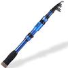 Sougayilang Fishing Rod Telescopic Fishing Rod Portable- 24 Ton Carbon Fiber,CNC Machined Reel Seat, Comfortable EVA Handle, Travel Fishing Pole for Bass Trout Fishing (Blue, 3.0M/9.9FT) view 1