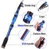 Sougayilang Fishing Rod Telescopic Fishing Rod Portable- 24 Ton Carbon Fiber,CNC Machined Reel Seat, Comfortable EVA Handle, Travel Fishing Pole for Bass Trout Fishing (Blue, 3.0M/9.9FT) view 4