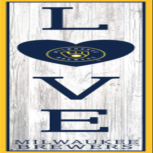 MLB Milwaukee Brewers Unisex Milwaukee Brewers 48" Love Leaner, Team Color, 48 inch