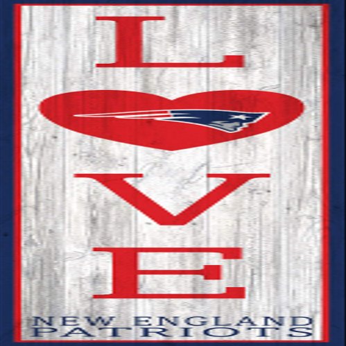 NFL New England Patriots Unisex New England Patriots 48" Love Leaner, Team Color, 48 inch