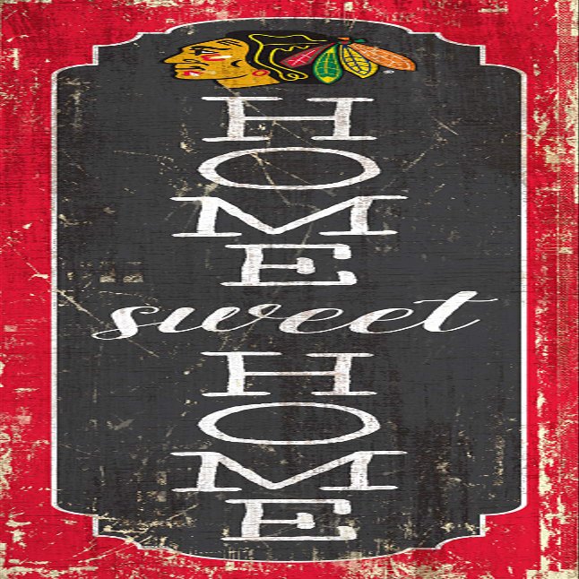 NHL Chicago Blackhawks Unisex Chicago Blackhawks 48" Home Sweet Home Leaner, Team Color, 48 inch
