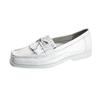 24 Hour Comfort Arlette (2011) Wide Width Moccasin Design Leather Loafers White 11 view 1