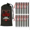 Wise Owl Outfitters Tent Stakes Heavy Duty 16 Pack  Lightweight Non-Rust Aircraft Aluminum Tent Pegs - Metal Ground Stakes for Camping, Canopy, Tarp view 1