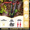 Wise Owl Outfitters Tent Stakes Heavy Duty 16 Pack  Lightweight Non-Rust Aircraft Aluminum Tent Pegs - Metal Ground Stakes for Camping, Canopy, Tarp view 2