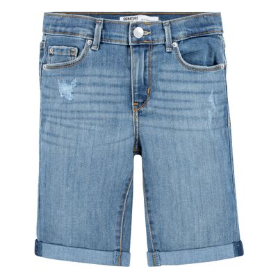 Signature by Levi Strauss & Co. Gold Label Girls Bermuda Short, Funnel Cake Blue, 4
