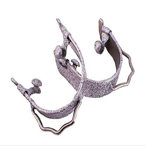 Showman Glitter Epoxy Aluminum Bumper Spurs (Silver)