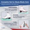 CRS Cross Ice Skate Guards, Soakers and Towel Gift Set. Essential Ice Skating Hard Guard and Soft Skate Blade Cover Accessories for Figure Skating or Hockey (Sit Spin Sea Foam, Small) view 2
