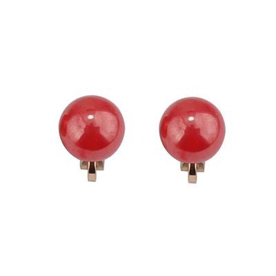1-5 Pairs Pearl Clip on Earrings for Women Non Piercing Earrings Set Hypo-Allergenic Earrings (Red Clip-ons)