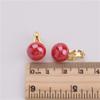 1-5 Pairs Pearl Clip on Earrings for Women Non Piercing Earrings Set Hypo-Allergenic Earrings (Red Clip-ons) view 2