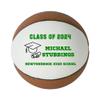 Personalized Custom Graduation 2024 Basketball Gift - Graduation Class of 2024 - Graduation Gift for Boy - Graduation Gift for Girl (Regulation Basketball, Green Text) view 1