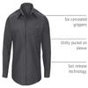 Red Kap mens Long Sleeve Pro Airflow Work Button Down Shirt, Charcoal, Medium US view 4