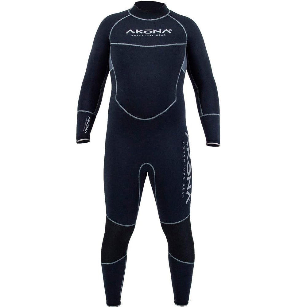 AKONA Mens 7mm Cold Water Full Suit. Quantum Stretch Neoprene. Designed to Keep You Warm in The Cold Water for Scuba, Snorkeling, Paddle Boarding, Kayaking, Surfing -Medium