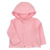 HonestBaby Baby Girls Organic Cotton Matelasse Snap-front Hooded Jacket Cardigan Sweater, Pink, 3-6 Months US view 1