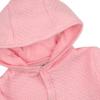 HonestBaby Baby Girls Organic Cotton Matelasse Snap-front Hooded Jacket Cardigan Sweater, Pink, 3-6 Months US view 2