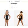 FINIS Youth Bladeback Maze Training and Competition Swimwear, Blue, 20 view 4