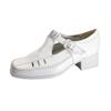 24 Hour Comfort Juno (1895) Women's Wide Width T-Strap Comfort Leather Shoes White 9 view 1