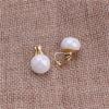 1-5 Pairs Pearl Clip on Earrings for Women Non Piercing Earrings Set Hypo-Allergenic Earrings (White Clip-ons) view 3
