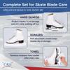 CRS Cross Ice Skate Guards, Soakers and Towel Gift Set. Essential Ice Skating Hard Guard and Soft Skate Blade Cover Accessories for Figure Skating or Hockey (Waltz White, Small) view 2